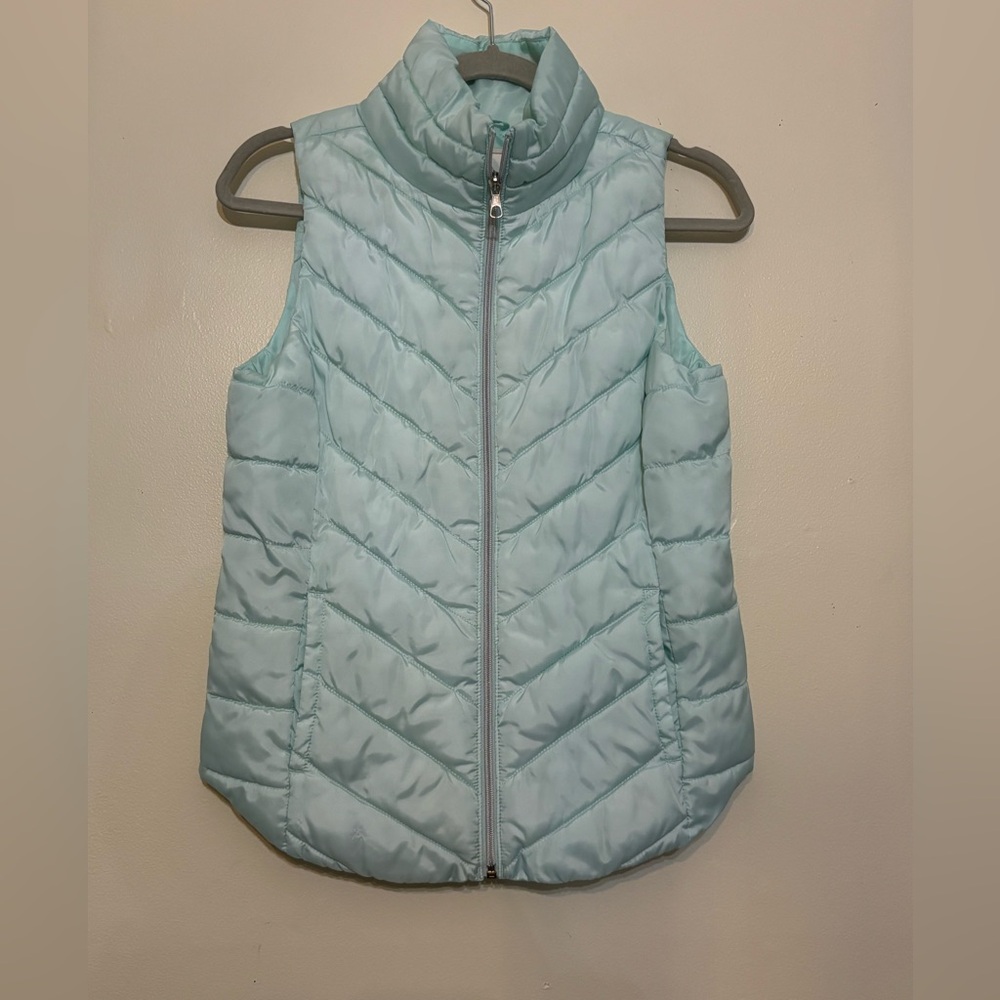 SO Mint Green Quilted Puffer Vest Women’s Small